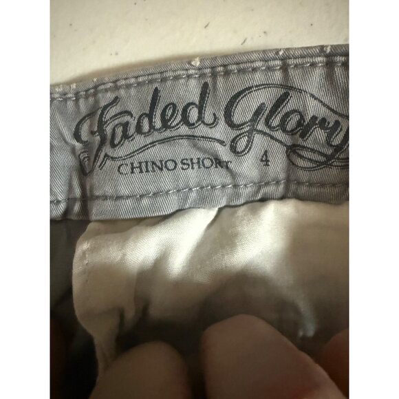 Faded Glory Shorts Womens Size 4 Gray Casual Chino Preppy - Picture 4 of 7